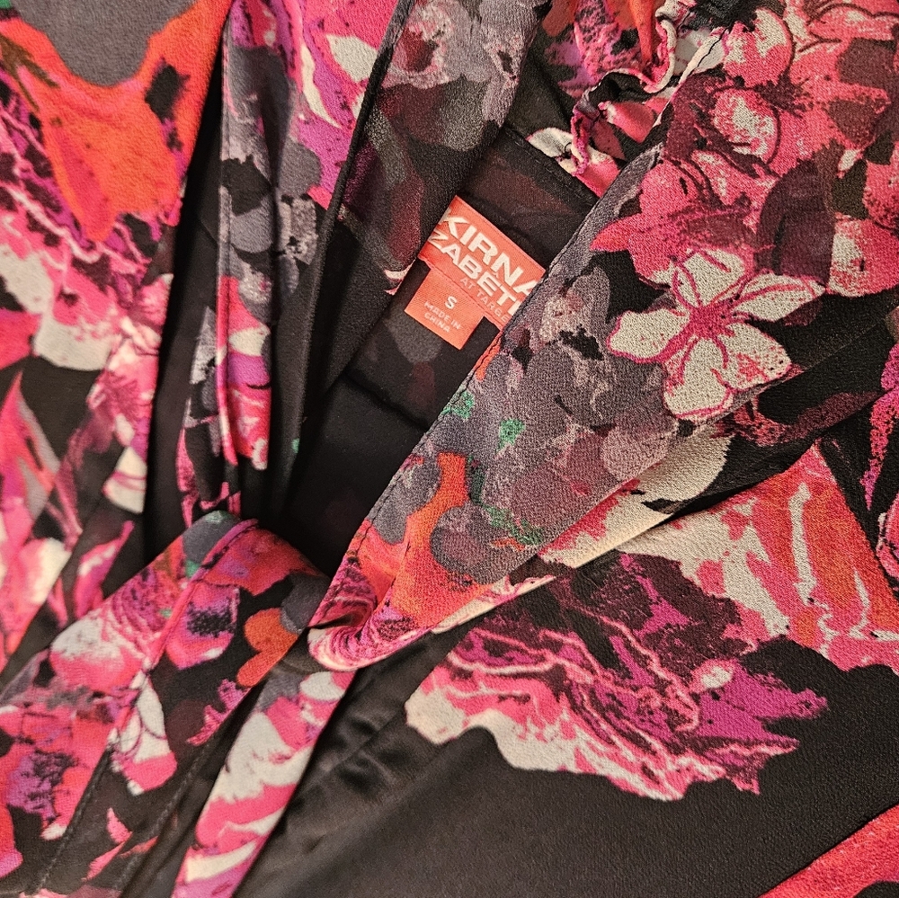 Kirna Zabete x Target Pleated Floral Chiffon Dress Size S